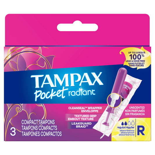 Tampax Pocket Radiant  Reg 3ct