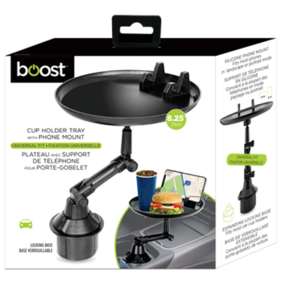 Car Cup Holder Rotating Tray w/Cell Phone Holder
