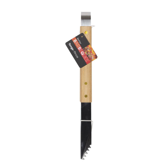 BBQ Stainless Steel Tong w/Bamboo Handle