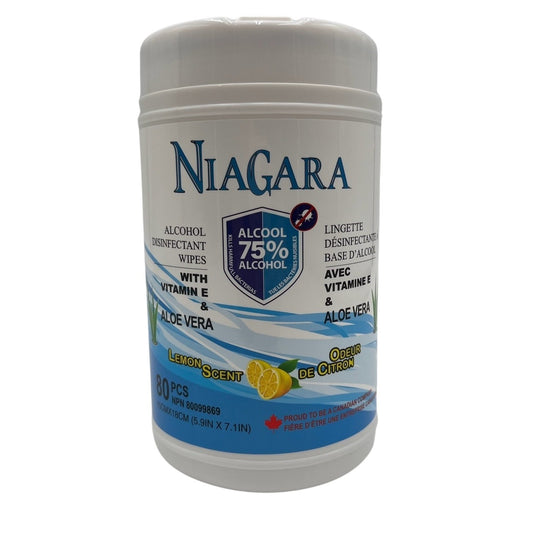 Niagara 75% Alcohol Wipes 80's
