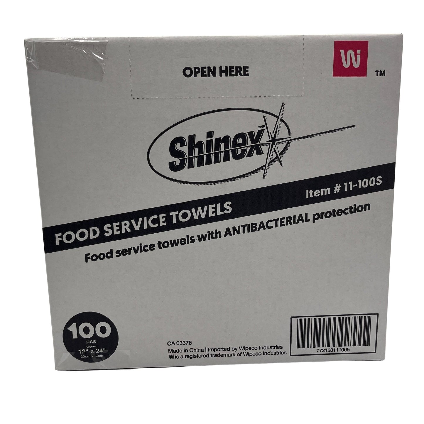 Wipeco Foodservice Towels Blue Antimicrobial 100/b