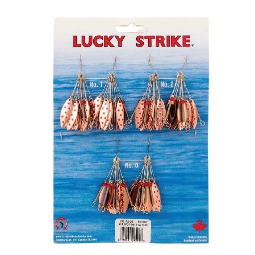 28 Spinner w/Red Spot Willow/leaf 72/cd