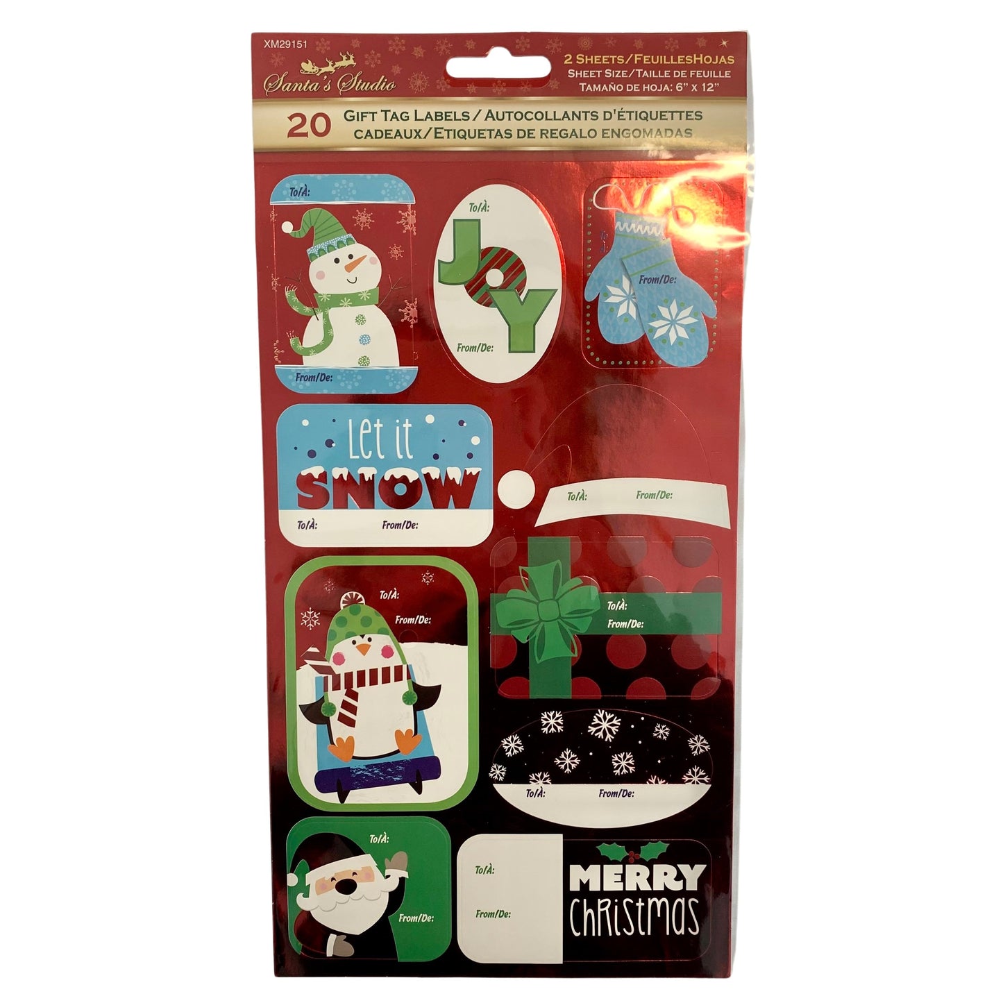 Christomas Peel & Stick Tags (2 sheets of 10)