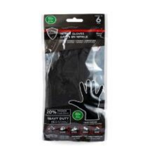 Black Nitrile Gloves Med 6/pk