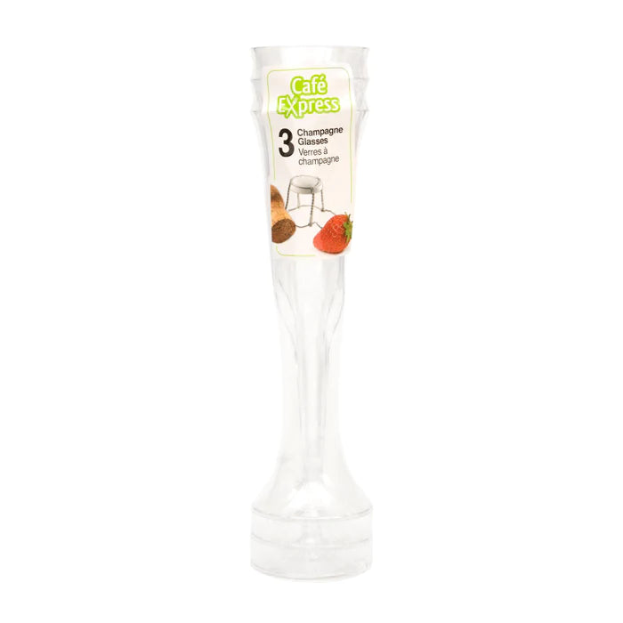 Plastic Champagne Glass 3/pk