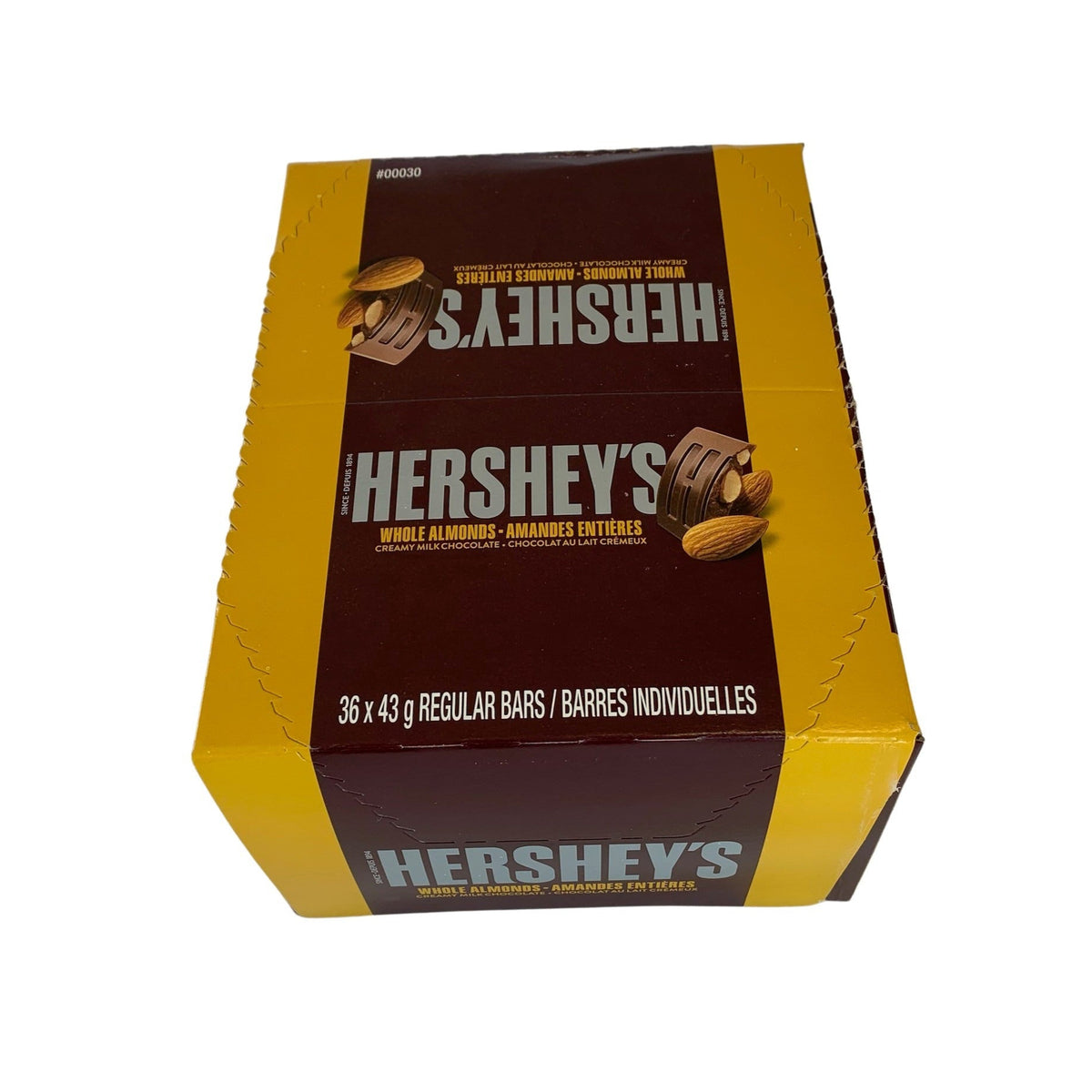 Hershey Milk Chocolate w/Almonds Bar 43g- 36/box