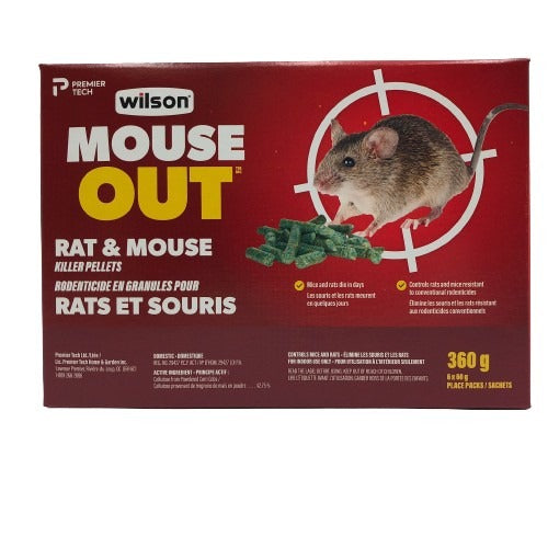 Wilson Mouse Out Rat/Mouse killer pellets 360gm