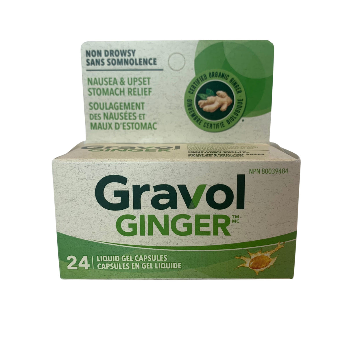 Gravol Liquigels Ginger Natural ND 24's
