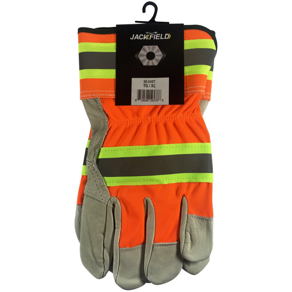 Jackfield Unlined Hi-Visability Cowhide Glove Xlrg