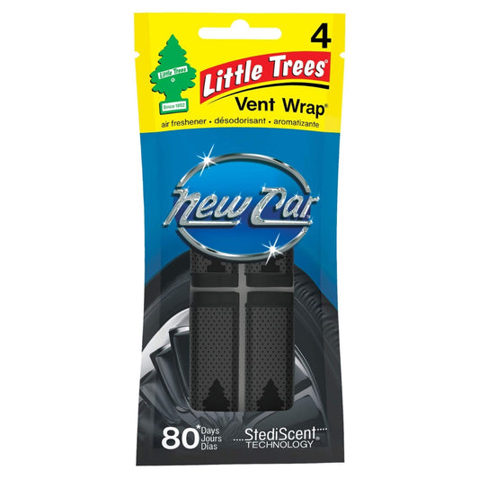 Little Trees Vent Wrap New Car Scent 4/pk