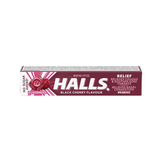 Halls Black Cherry Sugar Free 20/bx