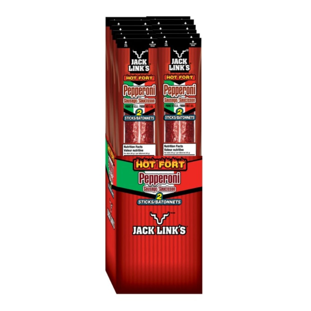Jack Link Pepperoni Stick Hot 80g 12/bx