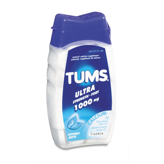 Tums Ultra Peppermint 72's Bottle