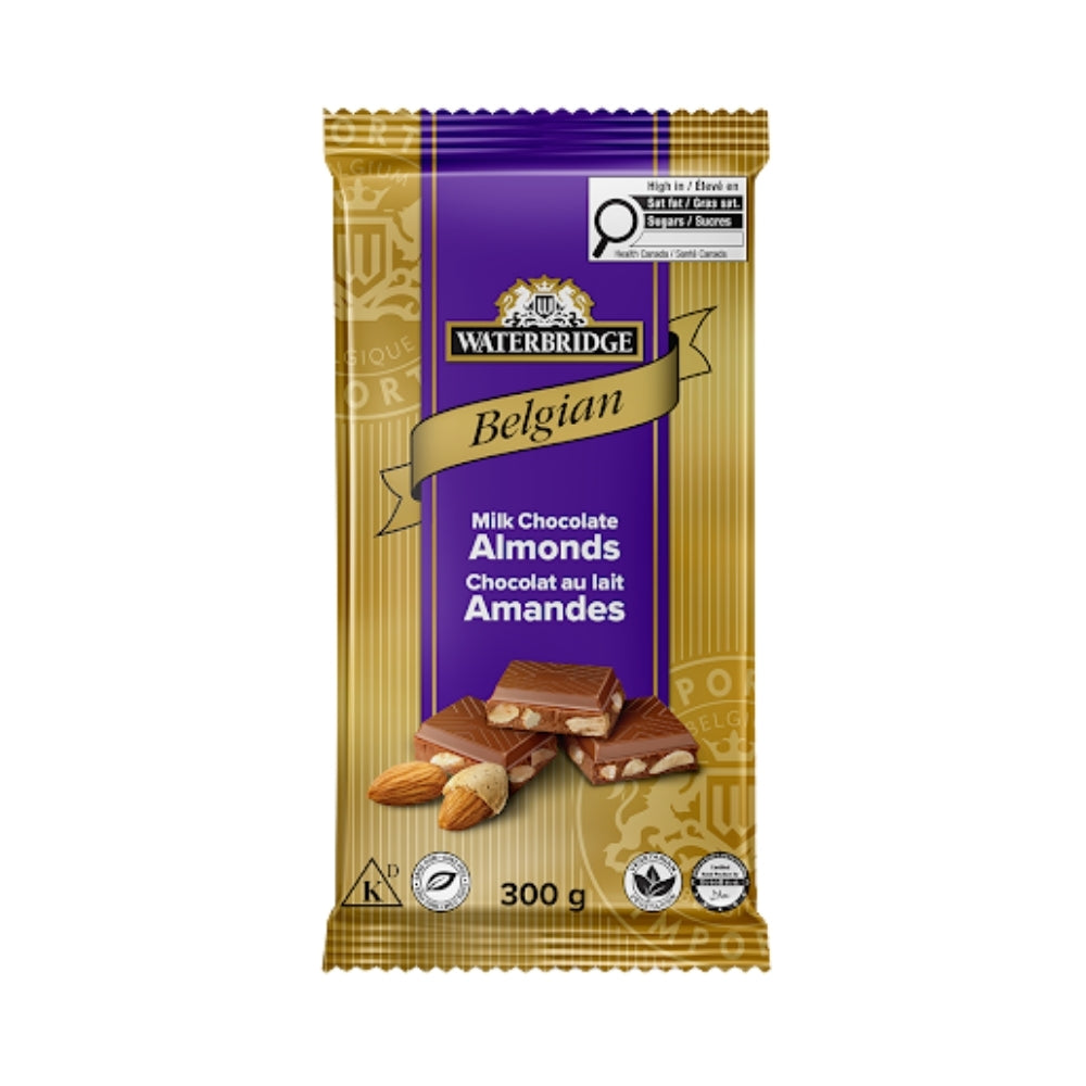 Waterbridge Milk Chocolate Almond Bar 300g 12/cs