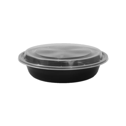 Case of Round Containers with Lids 22 oz 150/cs
