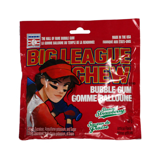 Big League Strawberry Bubble Gum 60 g 12/cs
