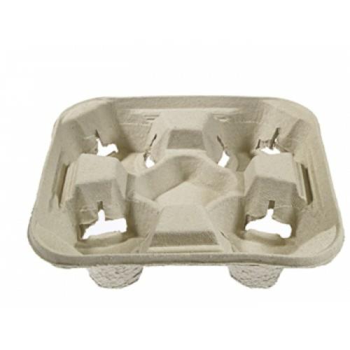 4 Cup  Carry out Tray Strong Kraft 90ct/Sleeve