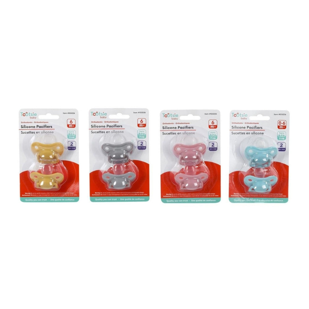 Tootsie Baby Orthodontic Pacifier 2 pack 0-6mths