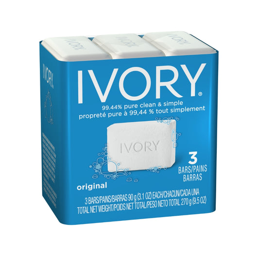 Ivory Soap Original 90gm bars 3/pk
