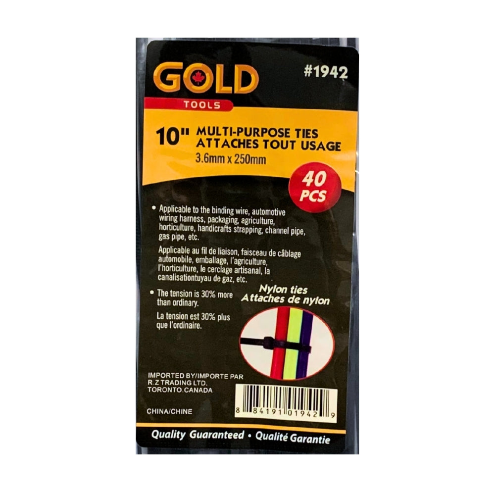 10" Cable Tie 40 pc CT1942