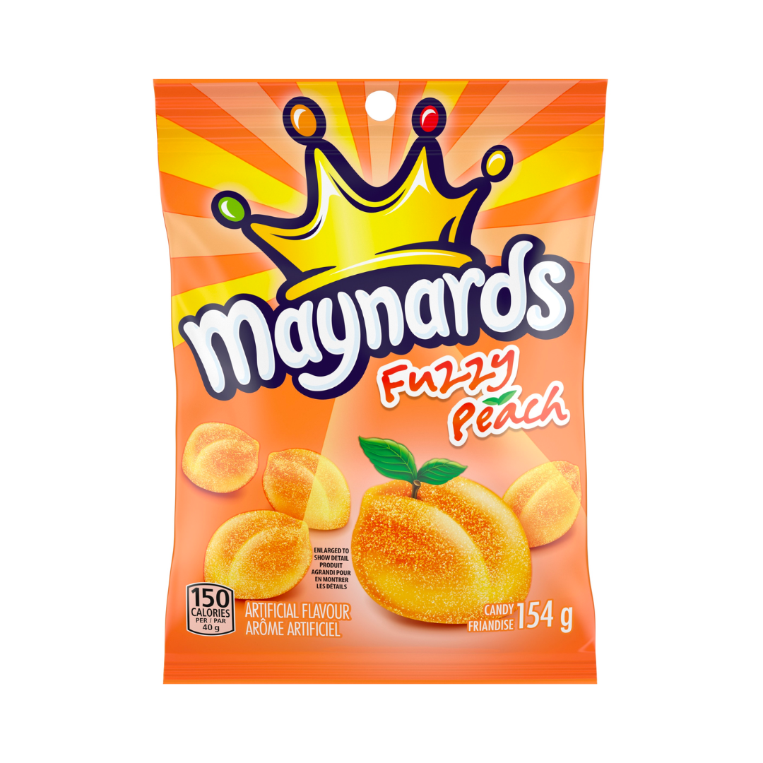 Maynards Fuzzy Peach 154 g 12/cs