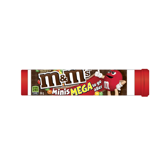 M&M Milk Mega Mini Tube 50 g 24/bx