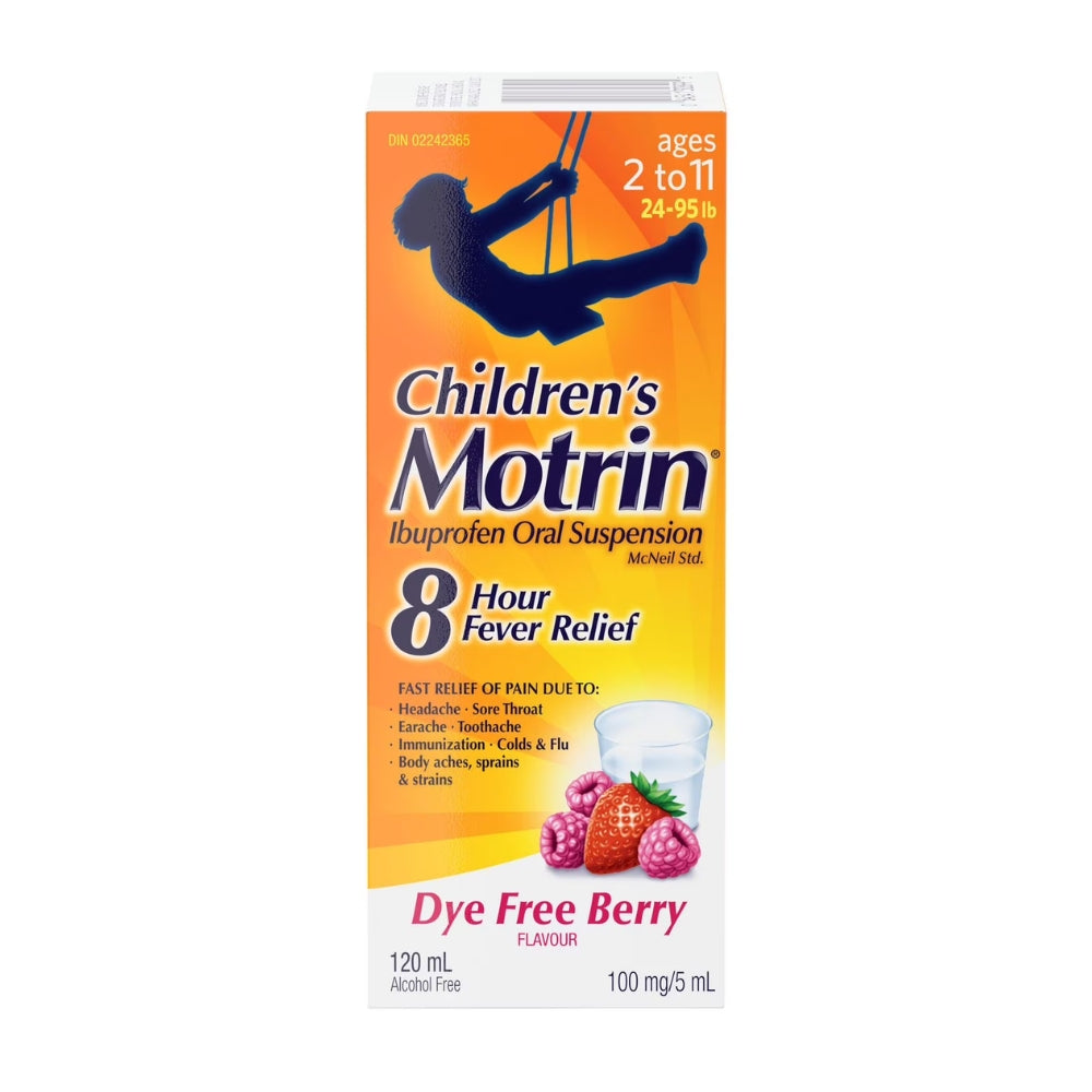 Children's Motrin 8 Hr Relief Dye Free Berry 120mL