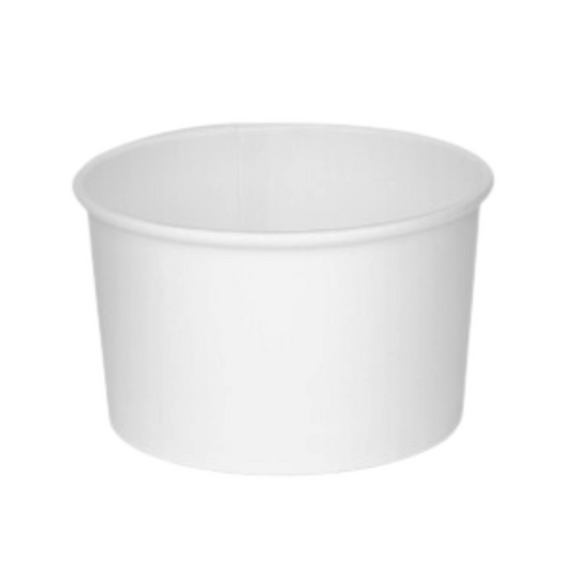 10oz White Paper Food Container 25/SL