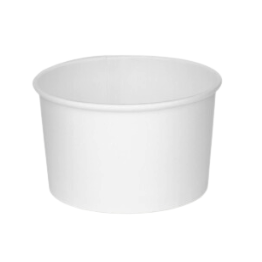 10oz White Paper Food Container 25/SL