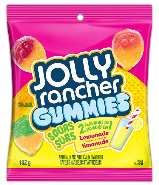 Jolly Rancher Gummies Sours Lemonade 182g 10/cs