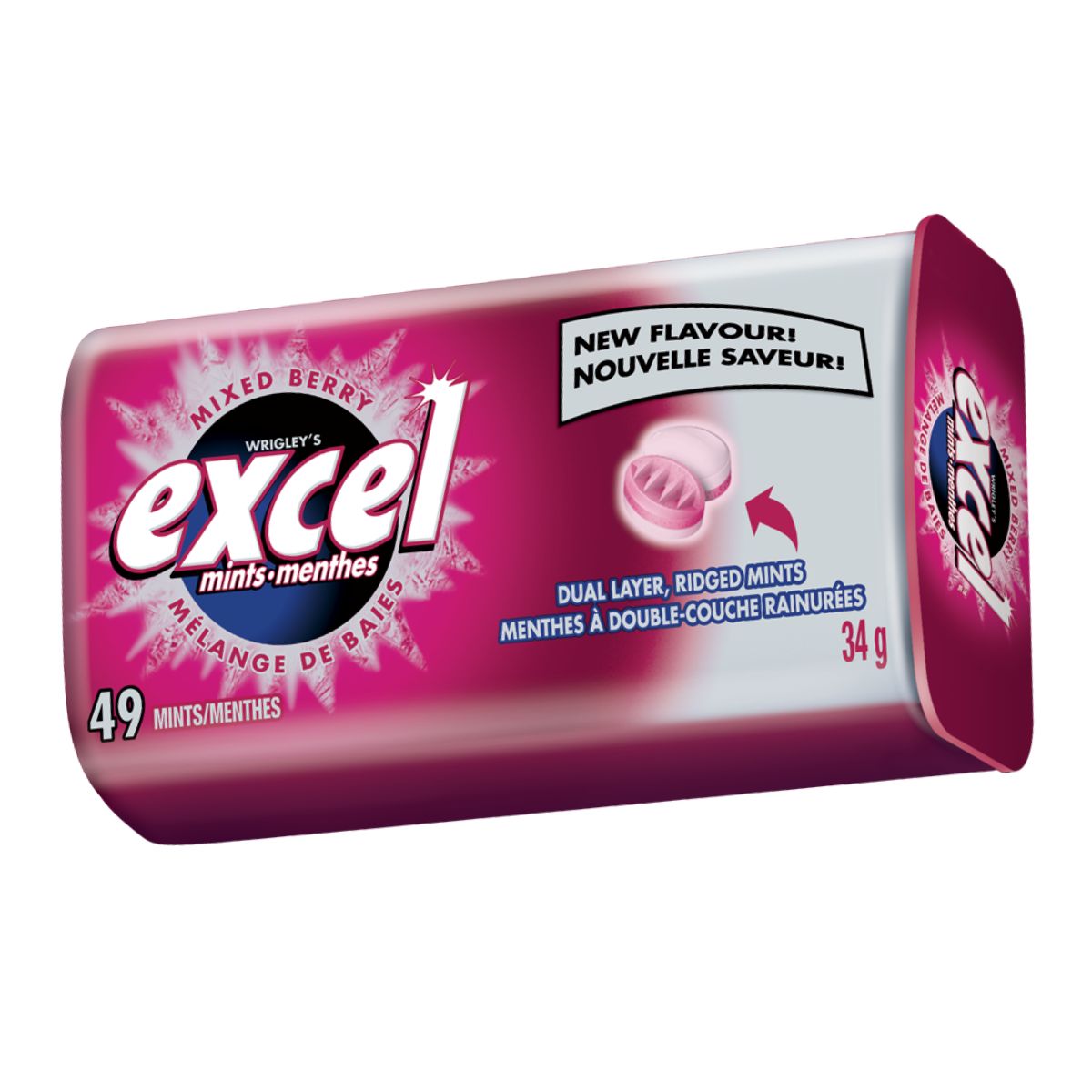 Excel Mixed Berry Mints 34 g 8's