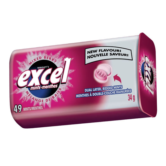 Excel Mixed Berry Mints 34 g 8's