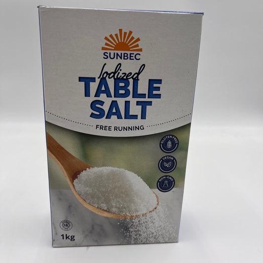 Sunbec Free Running Iodized Table Salt 1 KG