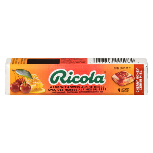 Ricola Cherry Honey Sticks 9pc 20/bx