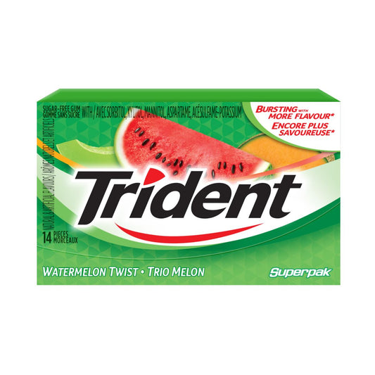 Trident Super Pak Watermelon 14pc 12/bx