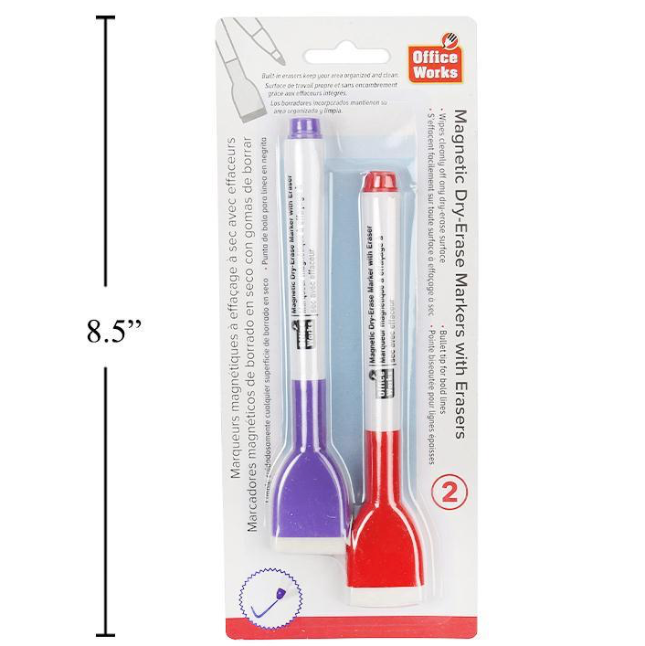 Office Works  White Board Markers w/Brush 2 pc