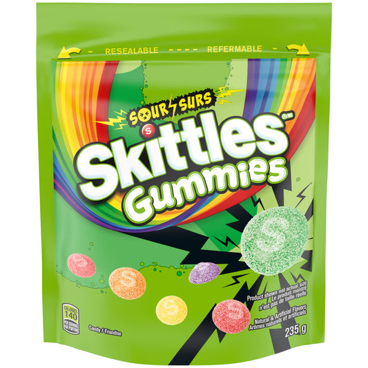 Skittles Gummies Sour 235g 12/cs
