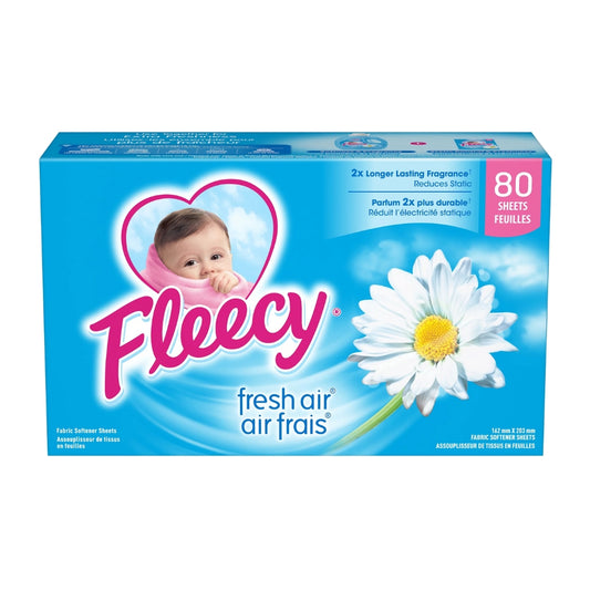 Fleecy Fresh Air Fabric Softner Sheet 80ct