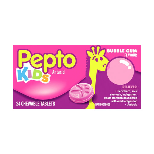 Pepto Kids Bubblegum Chew Tabs 24 ct