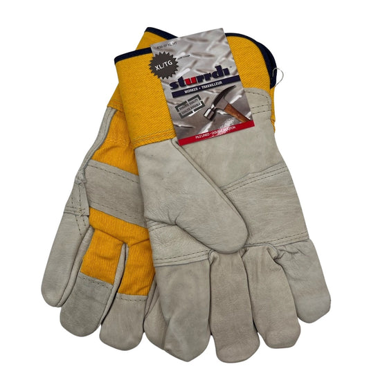 Cow Grain Leather Glove Plie Lining Sz XL