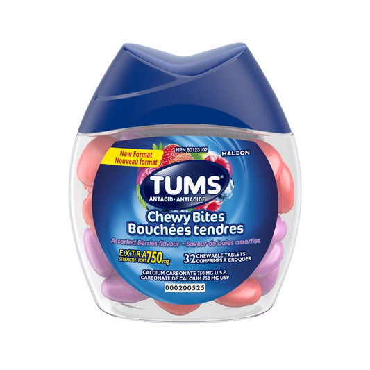 Tums Chewy Bites Berry X-Strength 750mg 32 tablets