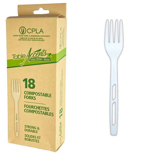 Table Accents Compostable Forks 18/pk