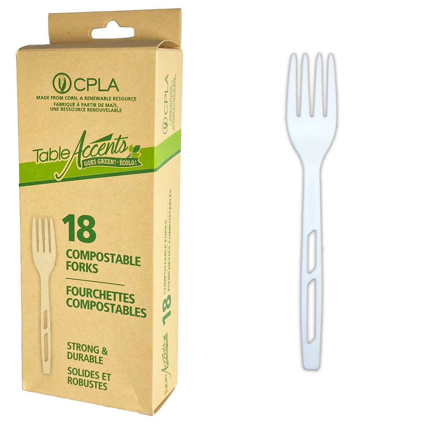 Table Accents Compostable Forks 18/pk