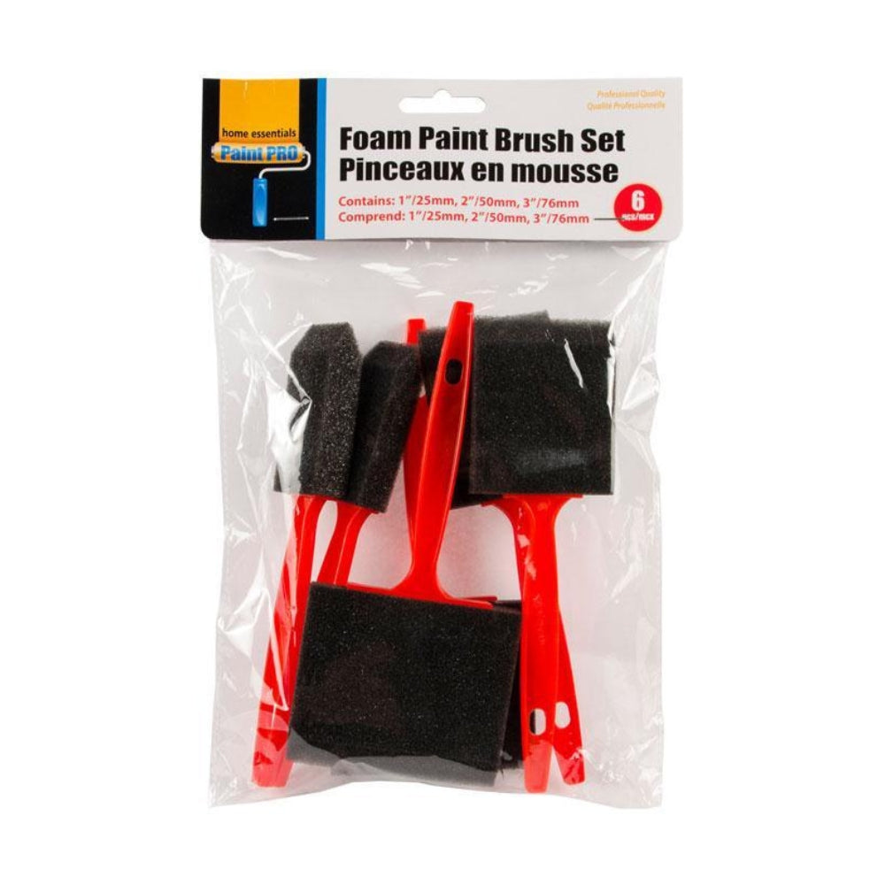 H.E. Paint Pro 6-pc Foam Brush Set
