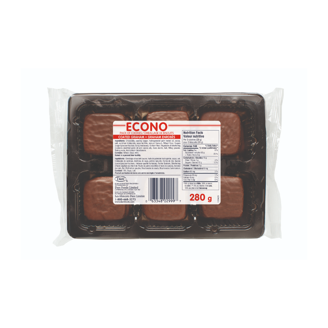 Dare Econo Choc Coated Graham Sqaure 280g