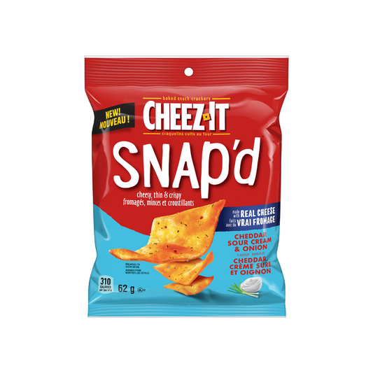 Cheez-It Snapd Cheddar SrCrm Onion 62g 6/cs