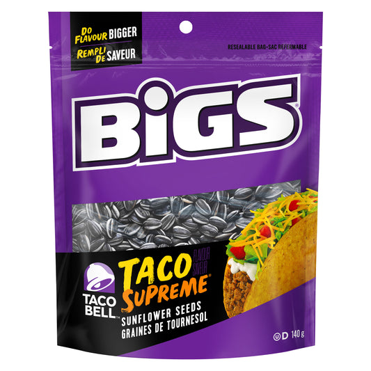 BIGS Sunflower Seeds Taco Bell 140g 8/cs