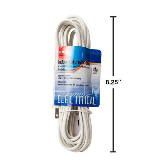 4.5m Indoor White Extension Cord 86958