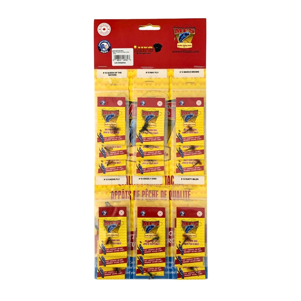 MFS E12 Dry Trout Flies #2 Assorted 18/cd
