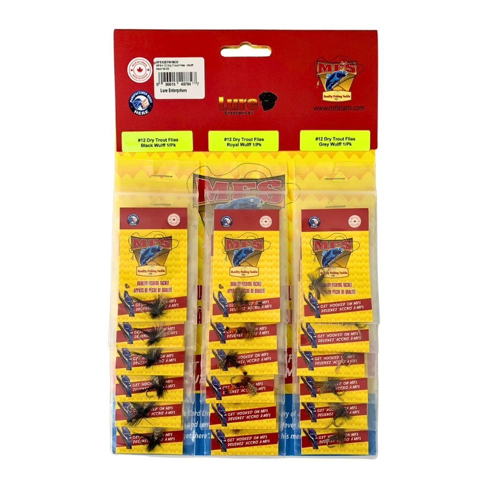 MFS #12 Dry Trout Flies Wulff 18/cd